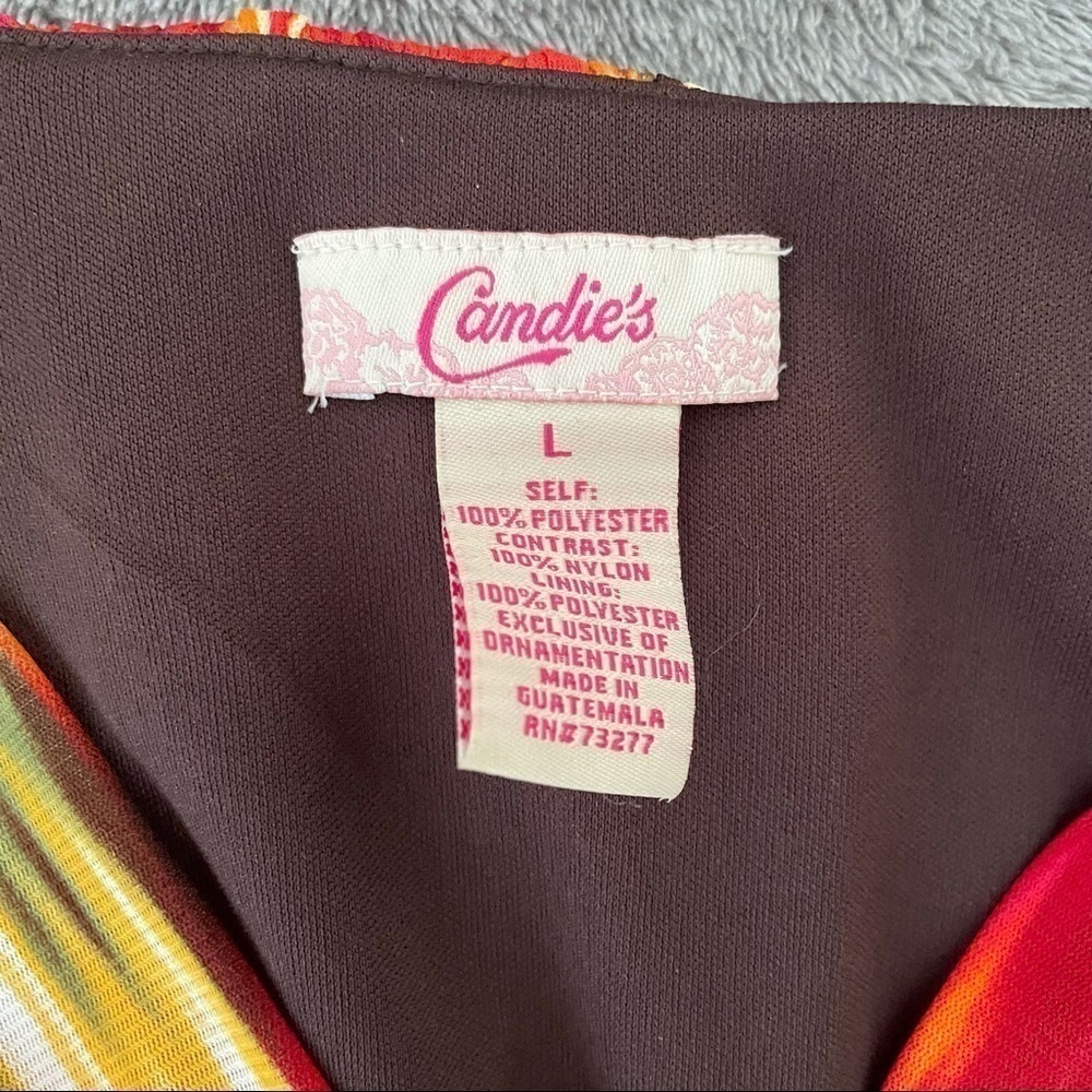 Candie’s Sleeveless Fit & Flare Dress Multi-Color Geometric Print Size Large - Picture 5 of 9